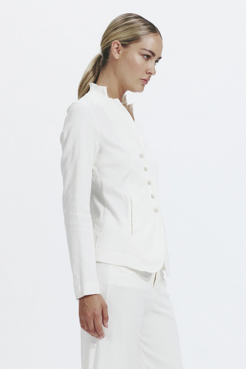 Cotton Stretch Jacket white