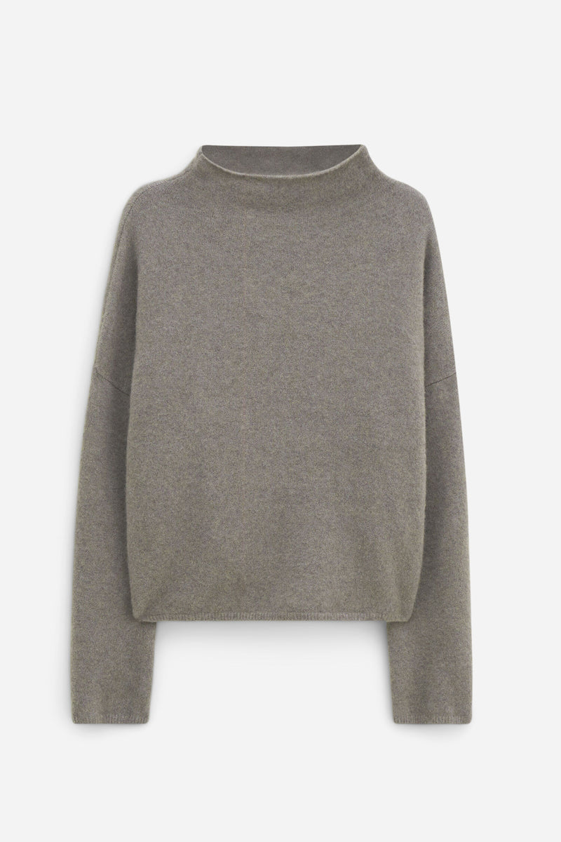 Mika Yak Funnelneck Sweater Moss grey