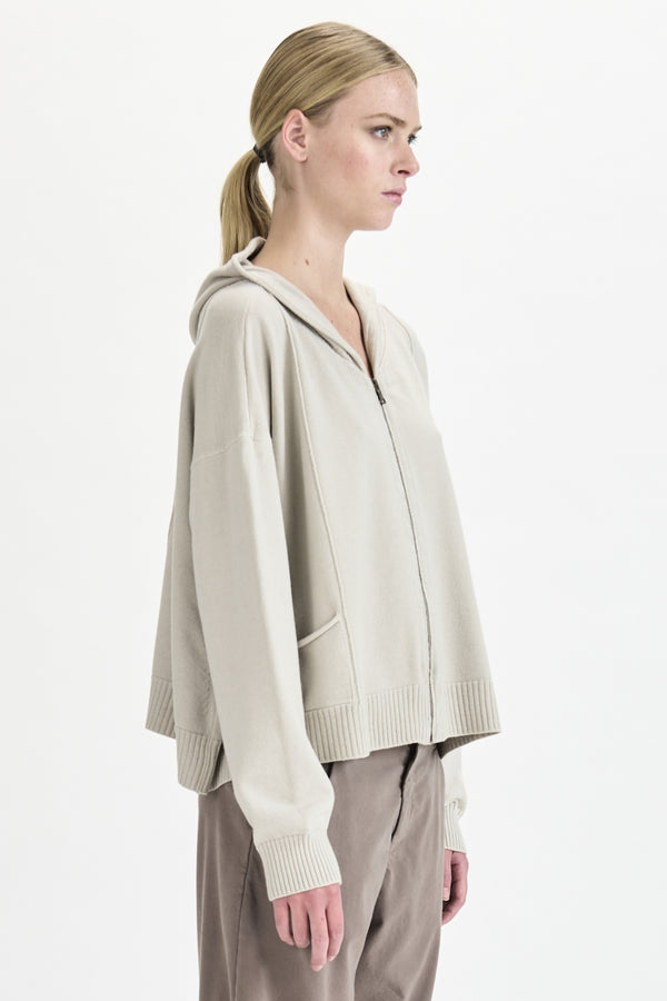 Jacket in viscose and wool chalk