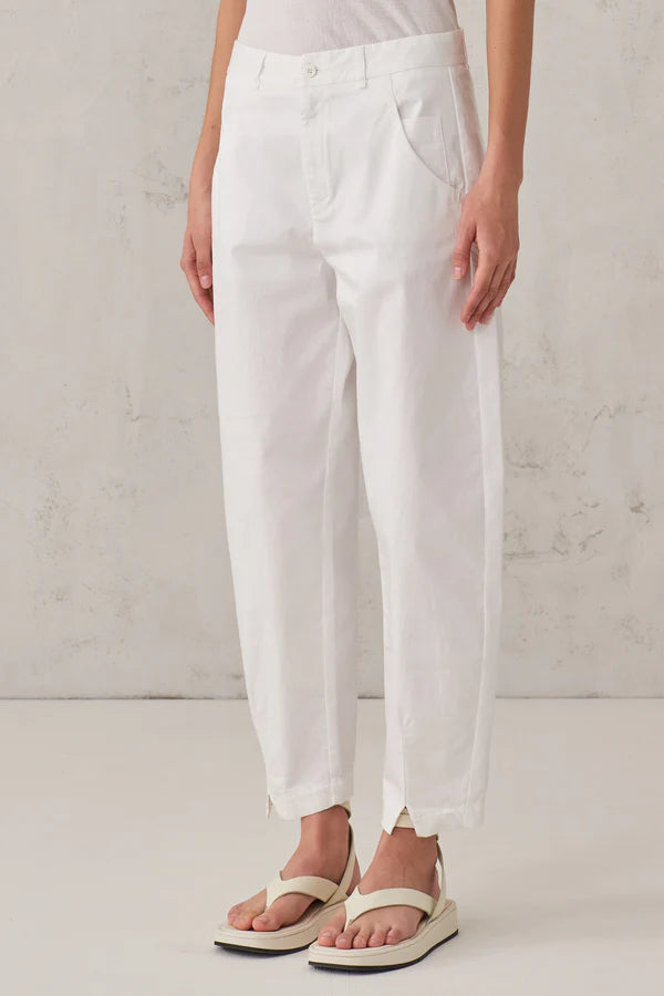 Comfort-fit stretch cotton trousers