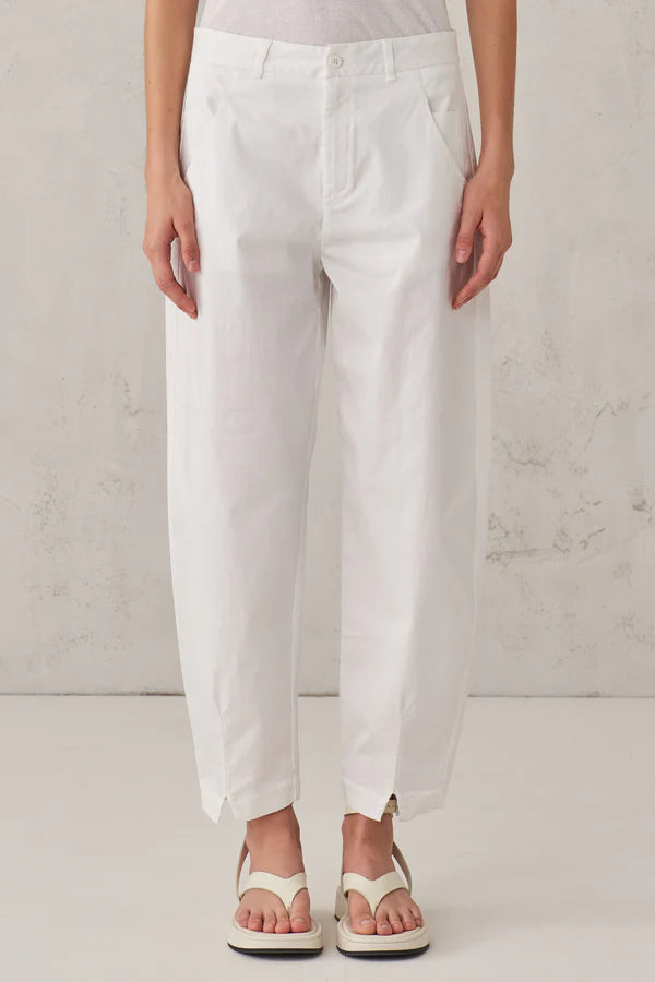 Comfort-fit stretch cotton trousers