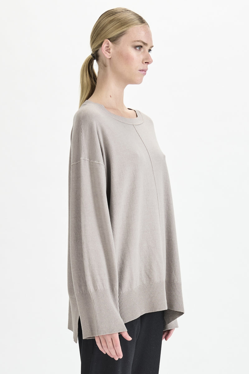 Viscose and wool knit