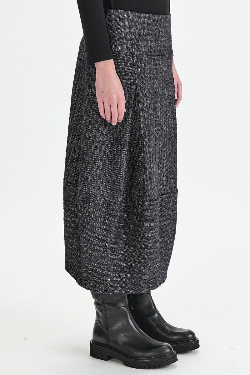 Skirt in herringbone stretch wool Blend