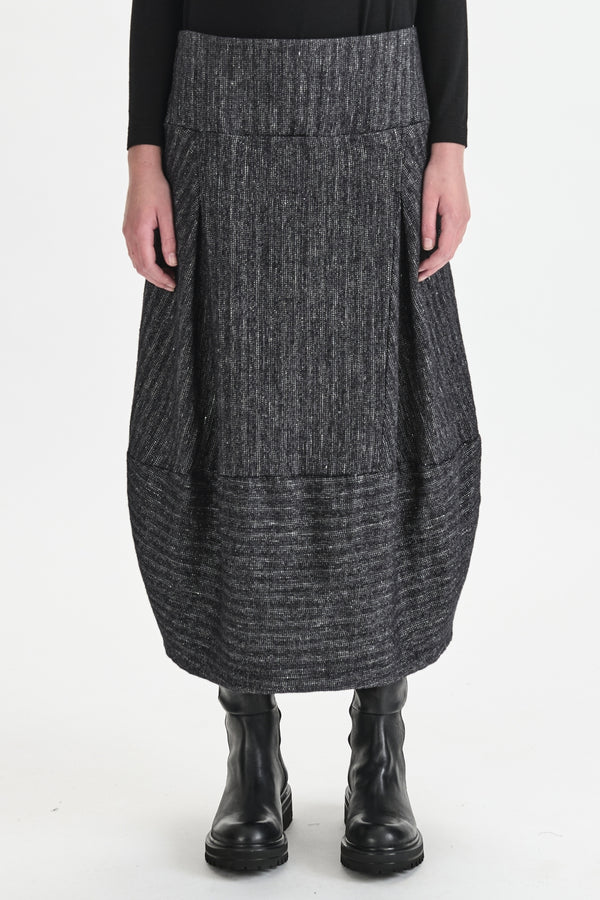 Skirt in herringbone stretch wool Blend
