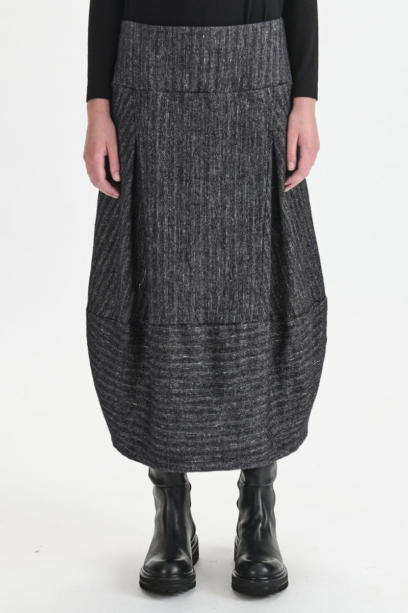 Skirt in herringbone stretch wool Blend