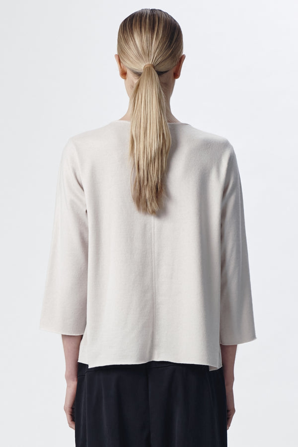 Wool blouse Chalk