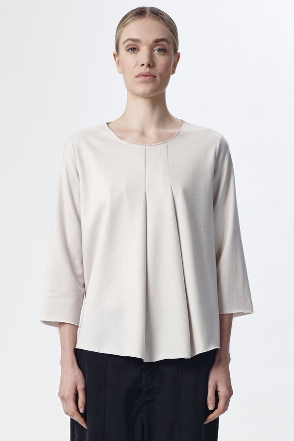 Wool blouse Chalk