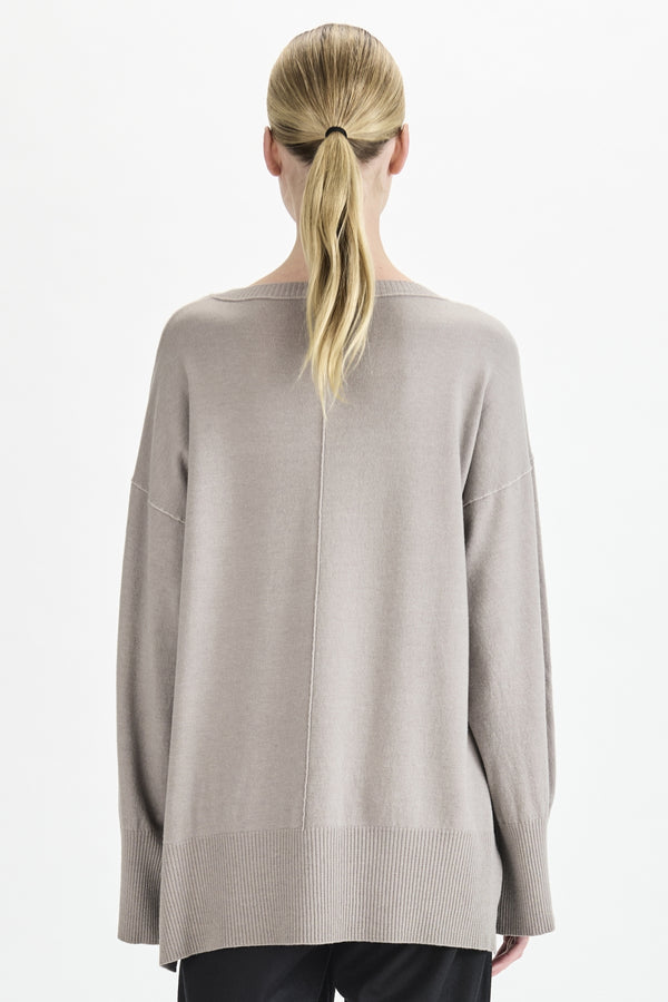 Viscose and wool knit