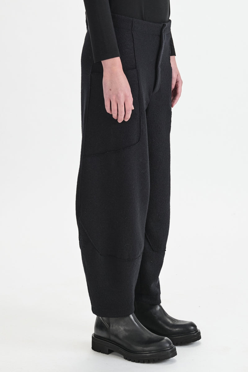 Comfort fit trousers in boiled wool