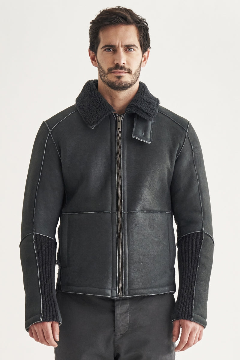 Jacket lambskin black