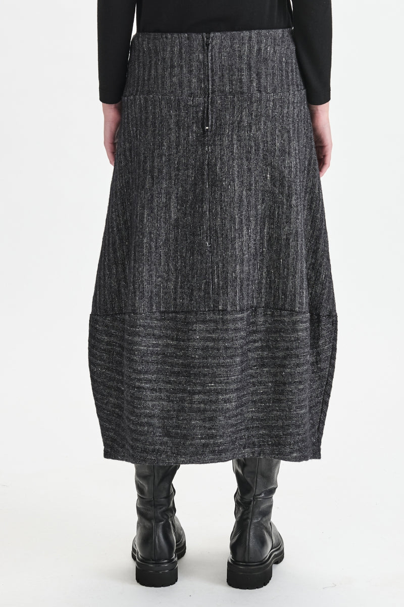 Skirt in herringbone stretch wool Blend