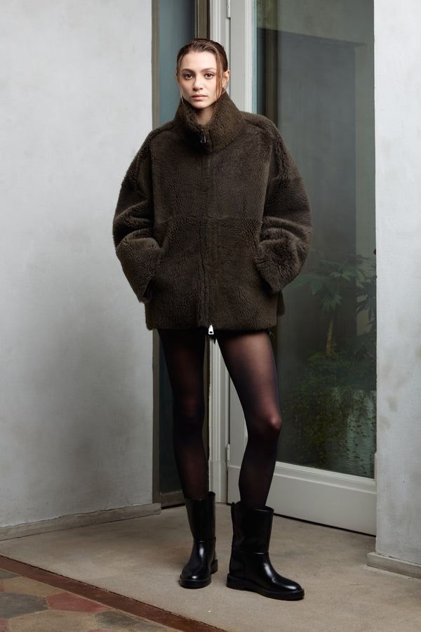 SHEARLING JACKET Forest