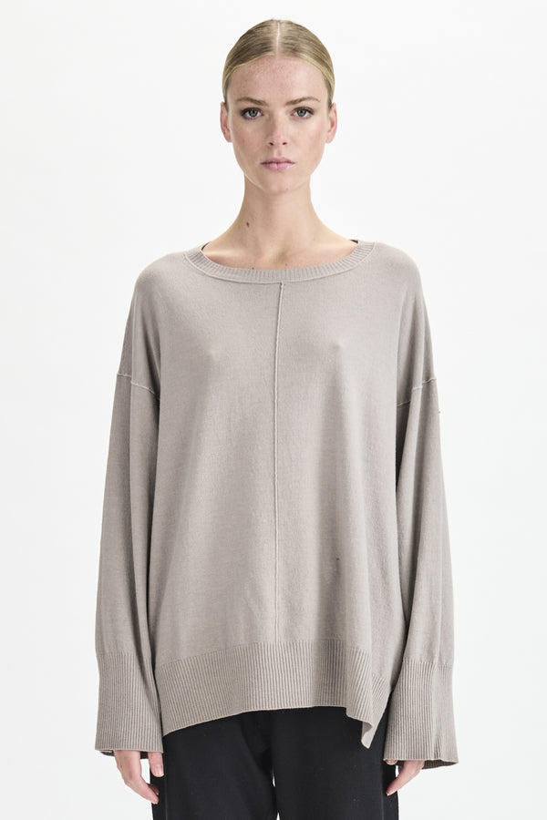 Viscose and wool knit