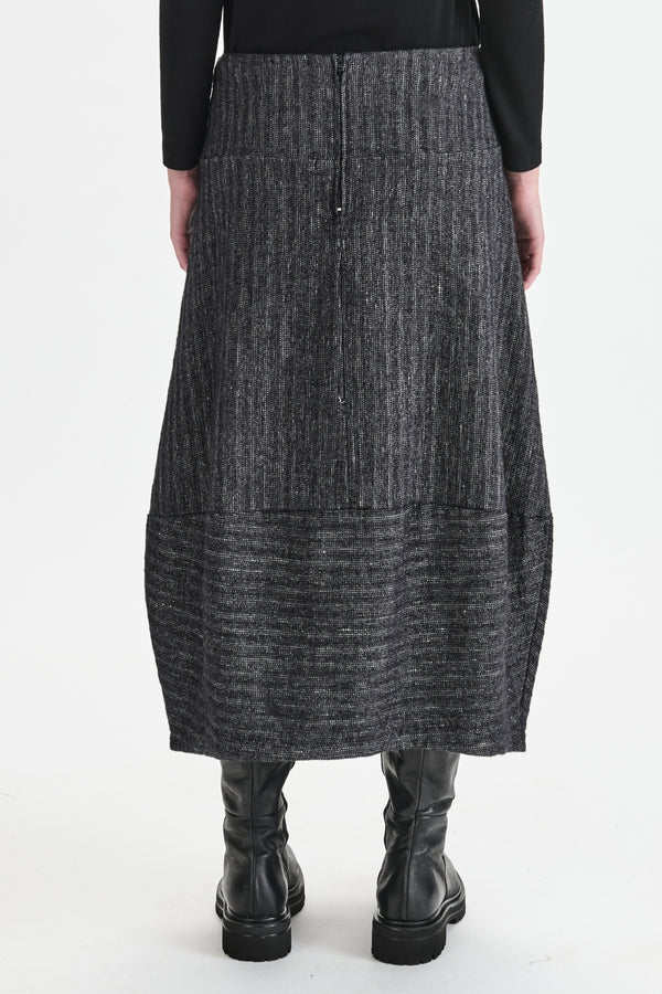 Skirt in herringbone stretch wool Blend
