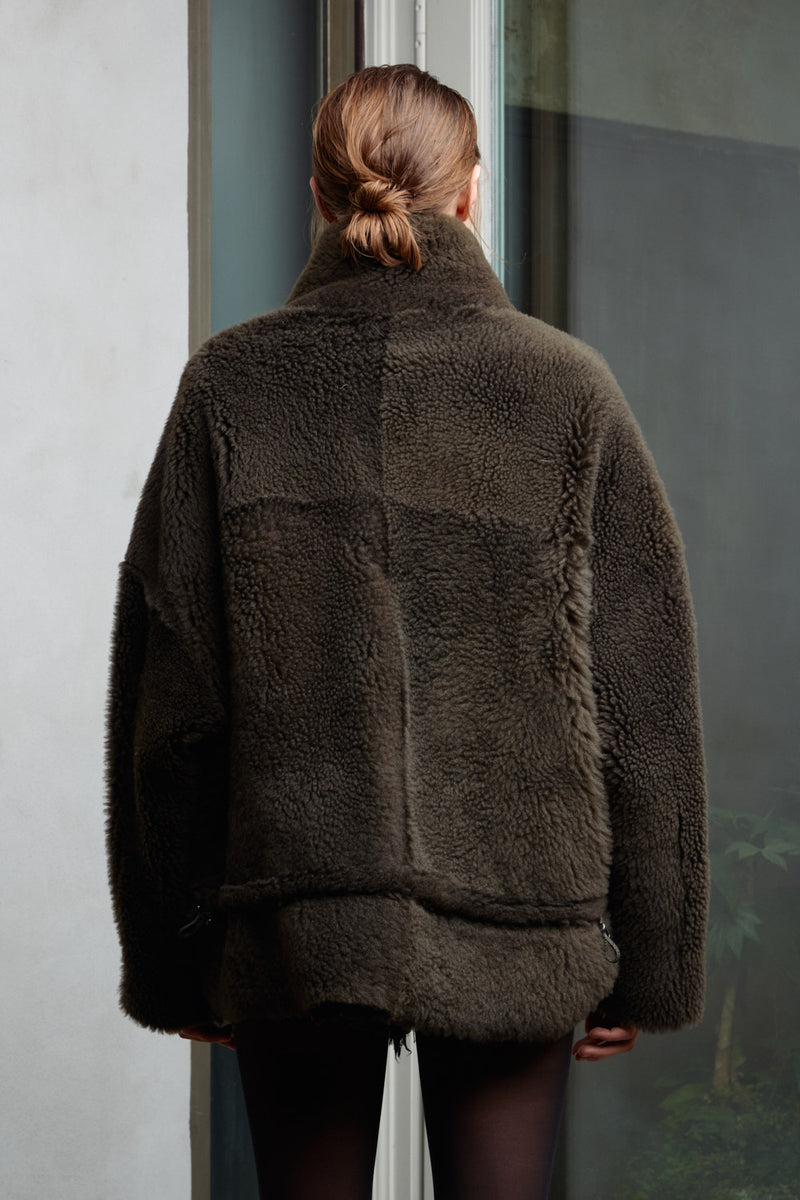SHEARLING JACKET Forest