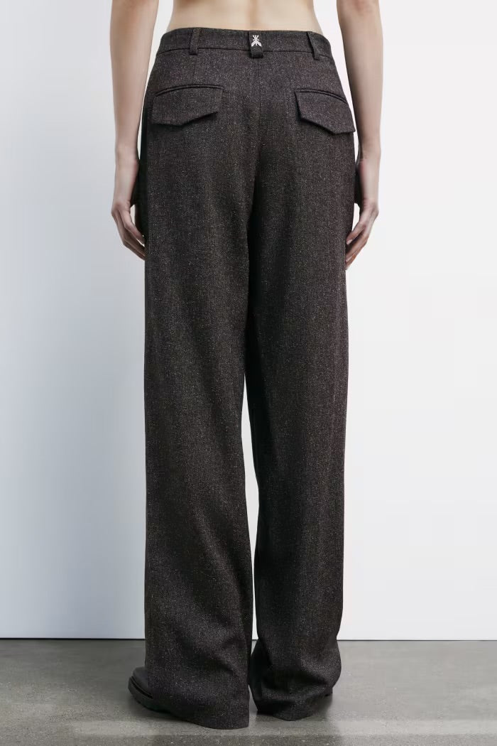 Strukturierte Faltenhose