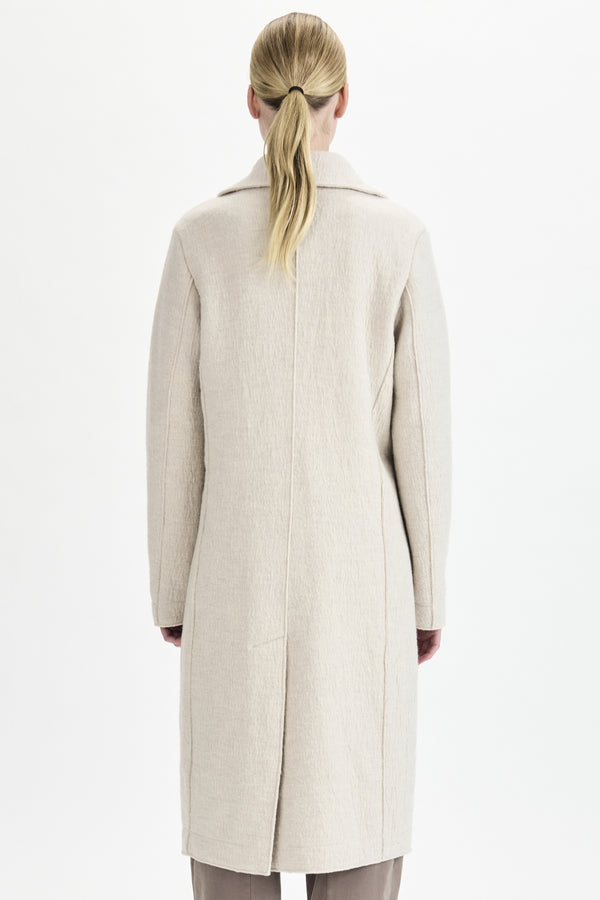 Coat in boiled wool
