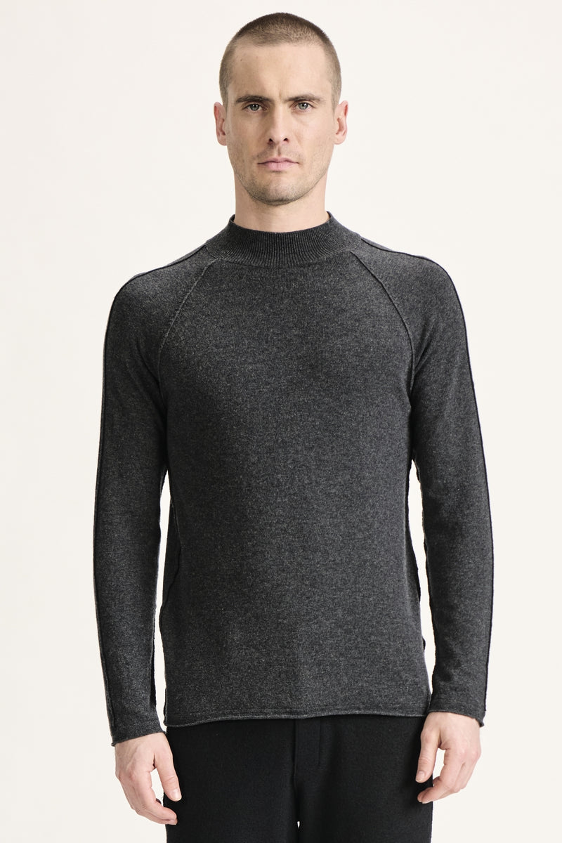 Knit in wool charcoal