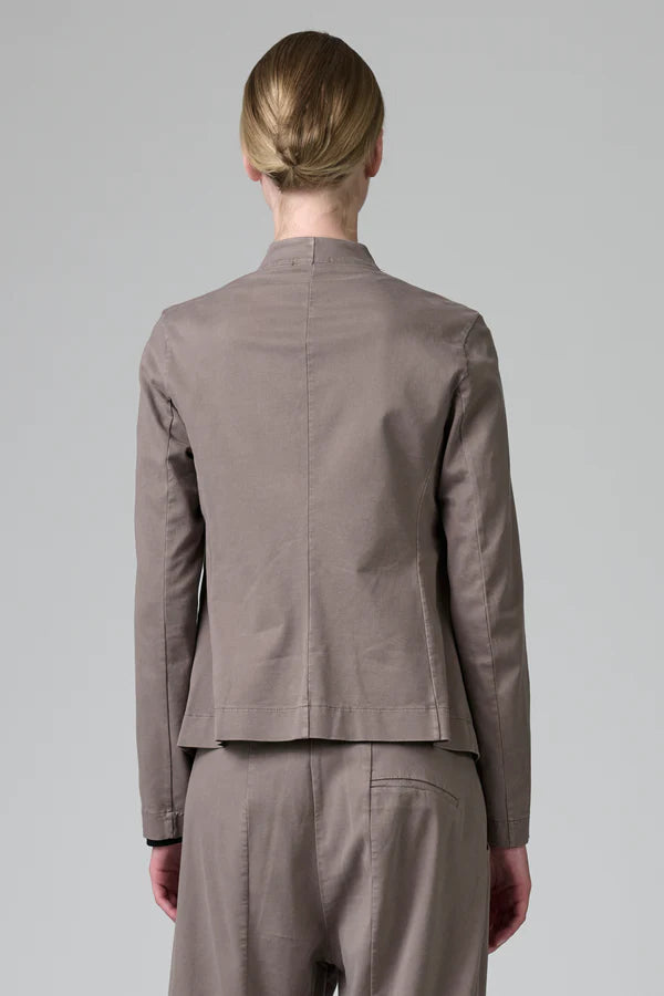 Tencel, modal and stretch cotton mandarin neck jacket