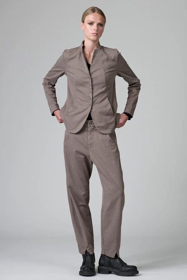 Tencel, modal and stretch cotton mandarin neck jacket