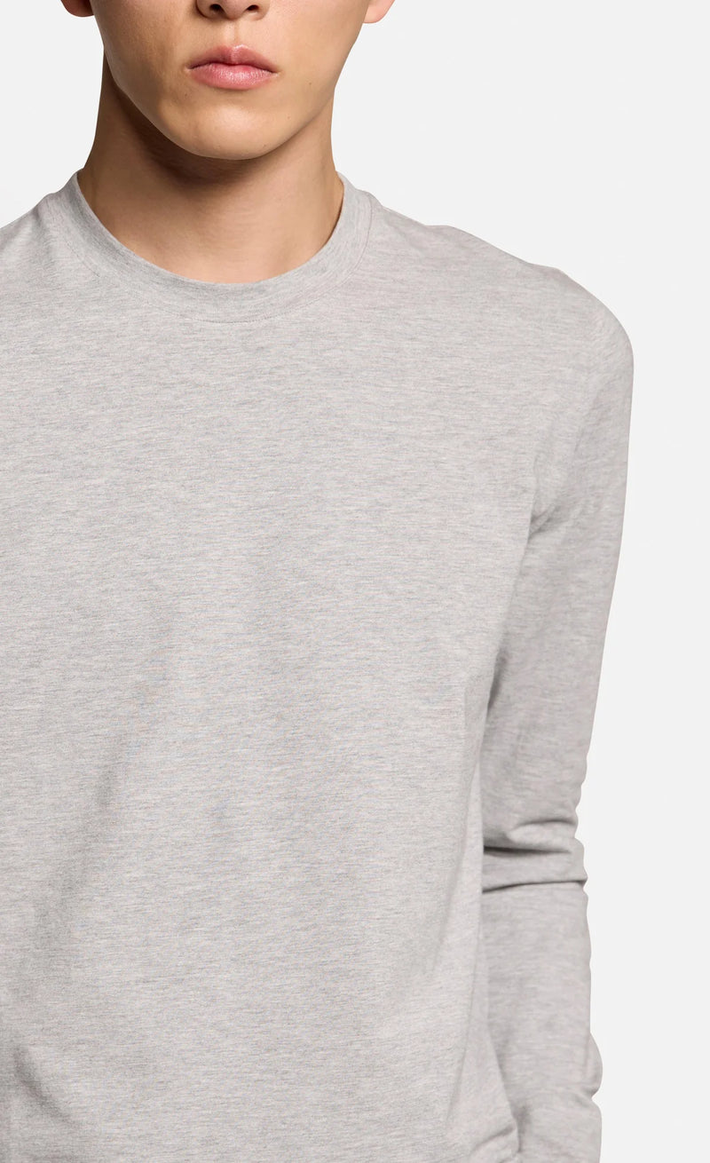 ALBERTS
RUNDHALS LANGARMSHIRT silver melange