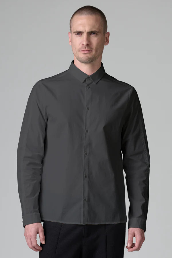 Regular fit shirt in stretch cotton poplin