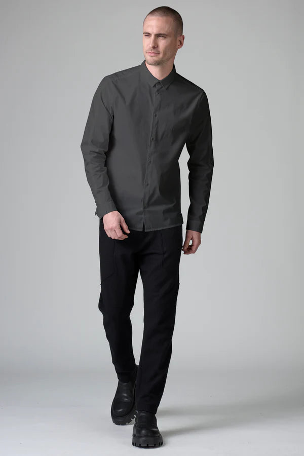 Regular fit shirt in stretch cotton poplin