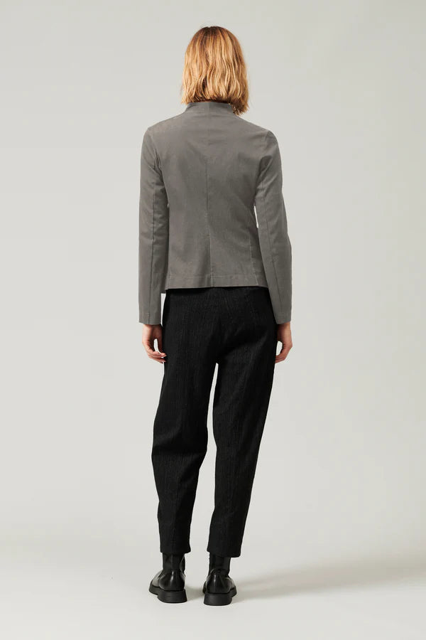 Tencel, modal and stretch cotton mandarin neck jacket