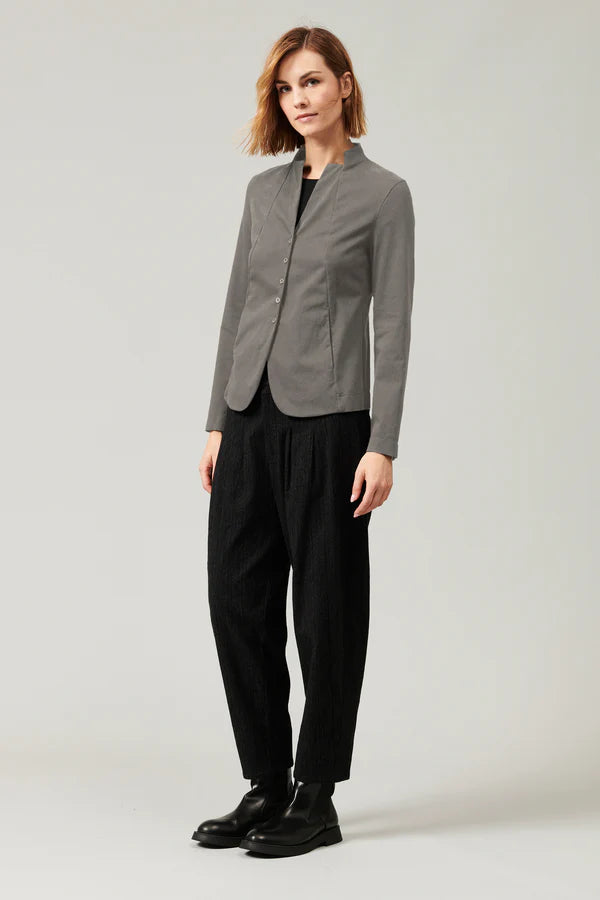 Tencel, modal and stretch cotton mandarin neck jacket