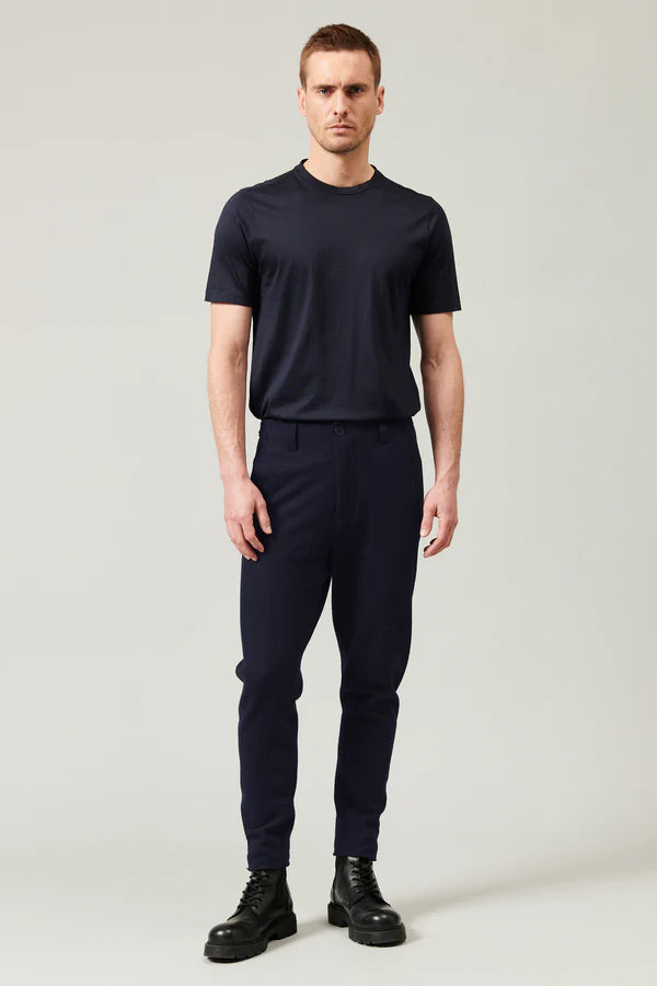 Boiled wool chino pant blue