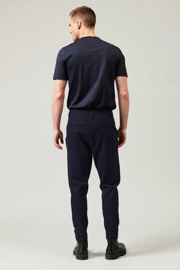 Boiled wool chino pant blue