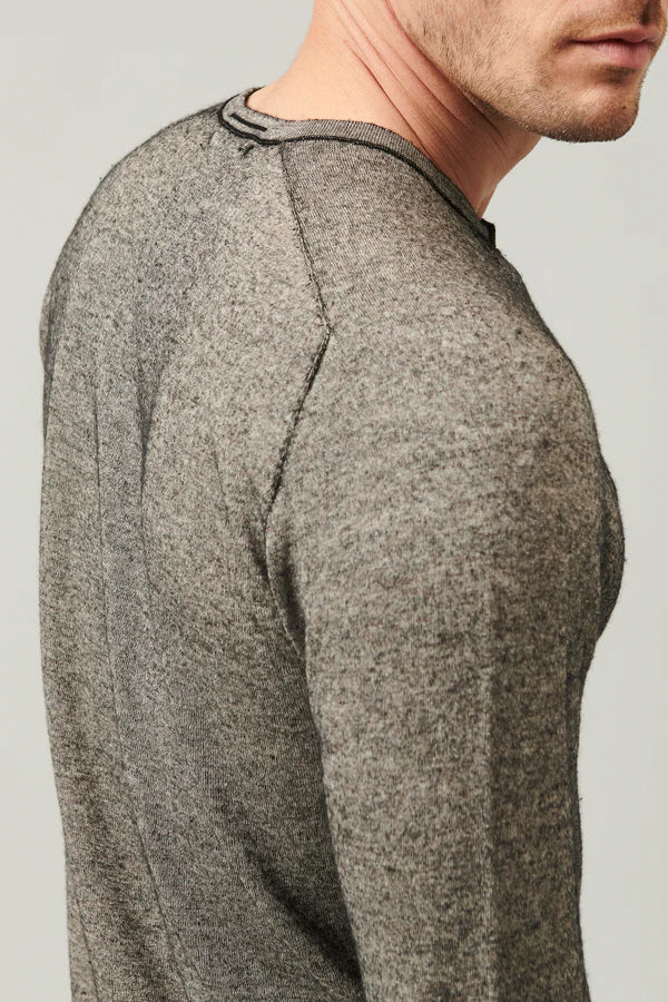 Viscose knit with two-button front opening in viscose and wool