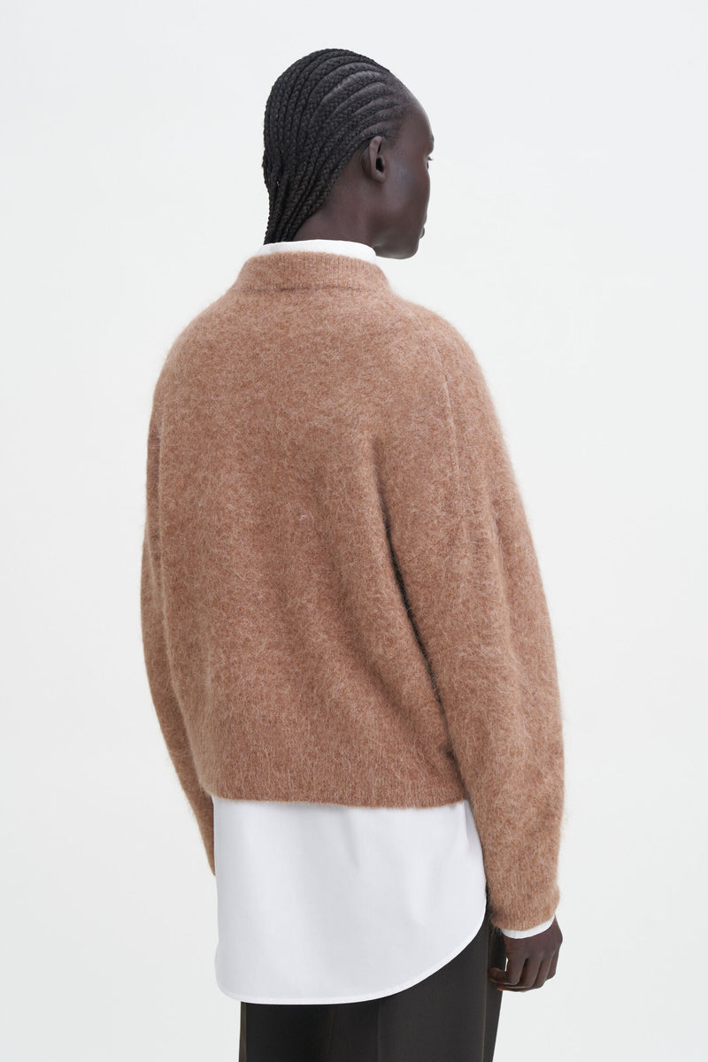 Fluffy Sweater dark beige