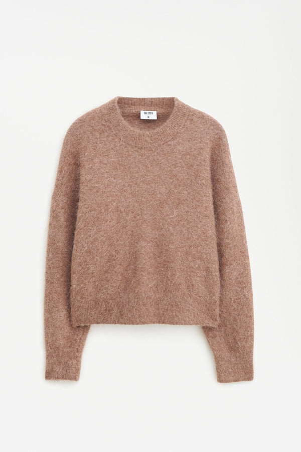 Fluffy Sweater dark beige