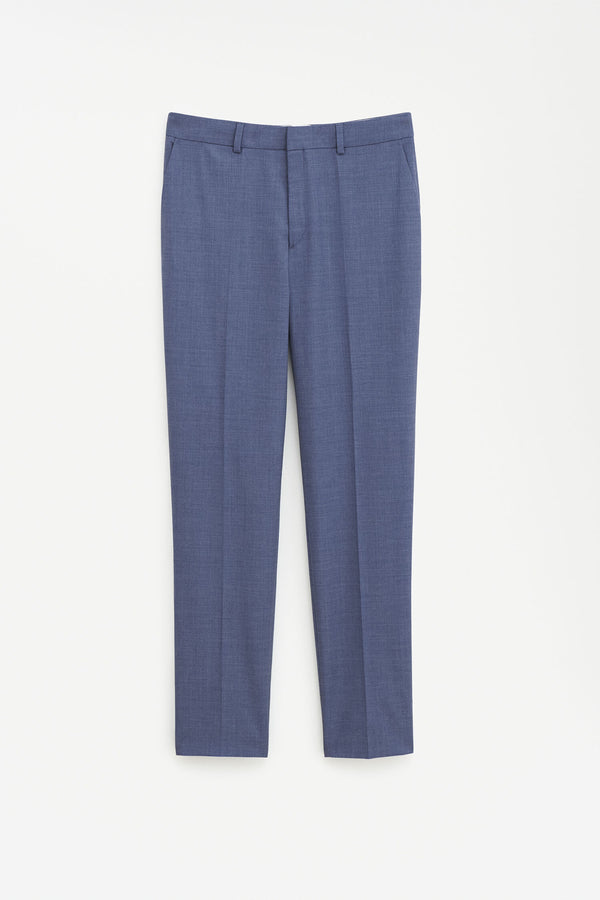 Emma Cropped Cool Wool Trousers dusty blue