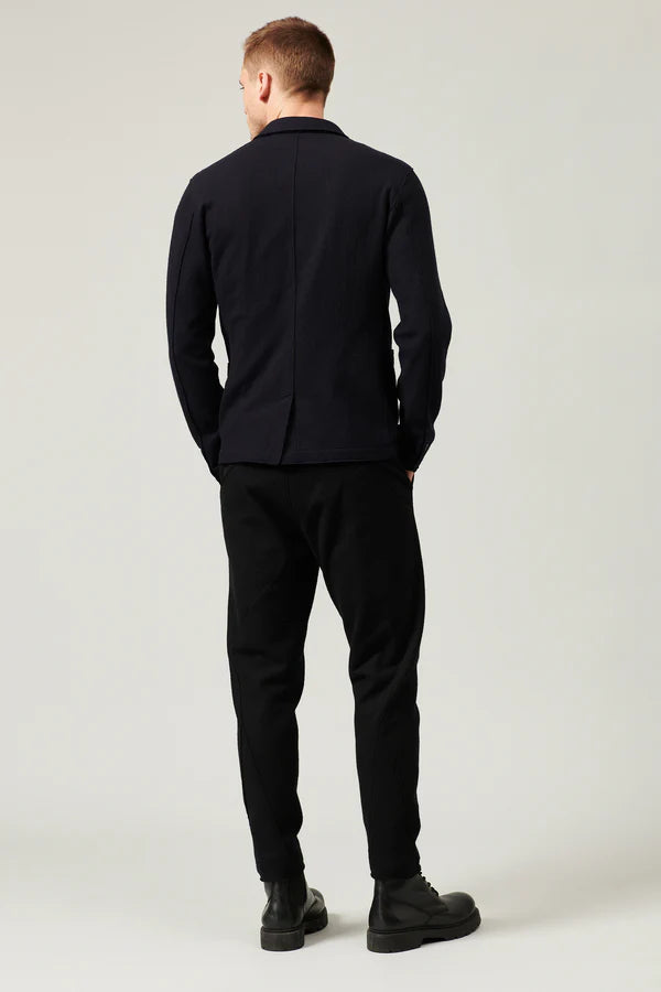 Boiled wool regular-fit jacket blue