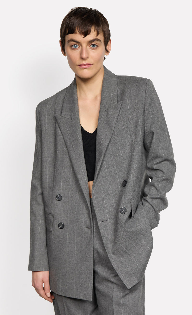 Doppelreihiger Blazer mit Nadelstreifen