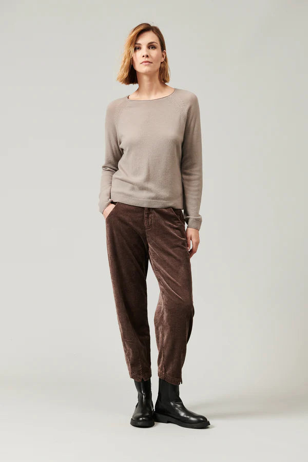 Roundneck knit in wool and cashmere