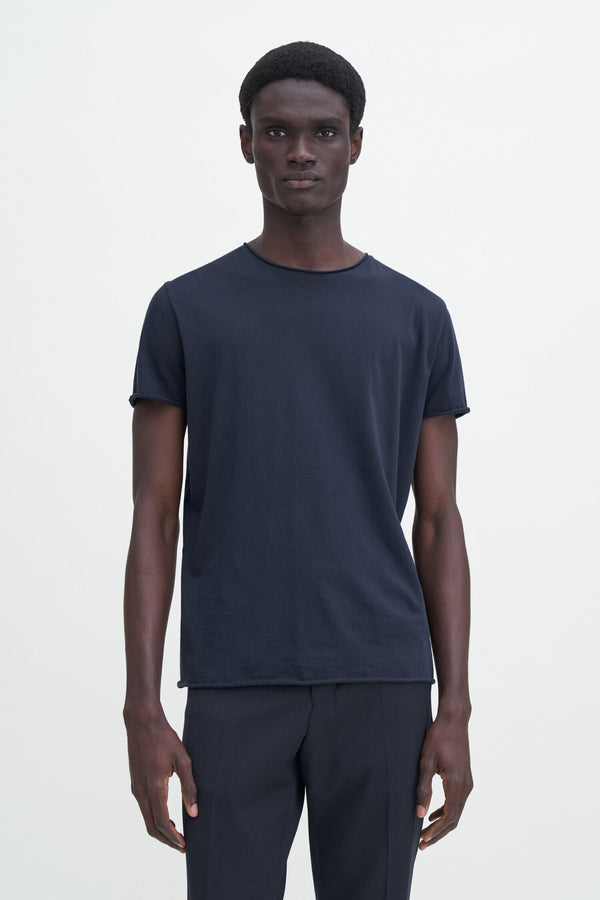 ROLL NECK TEE NAVY