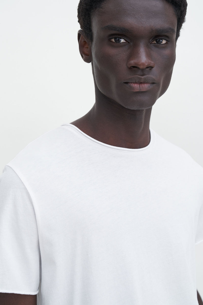 ROLL NECK TEE WHITE