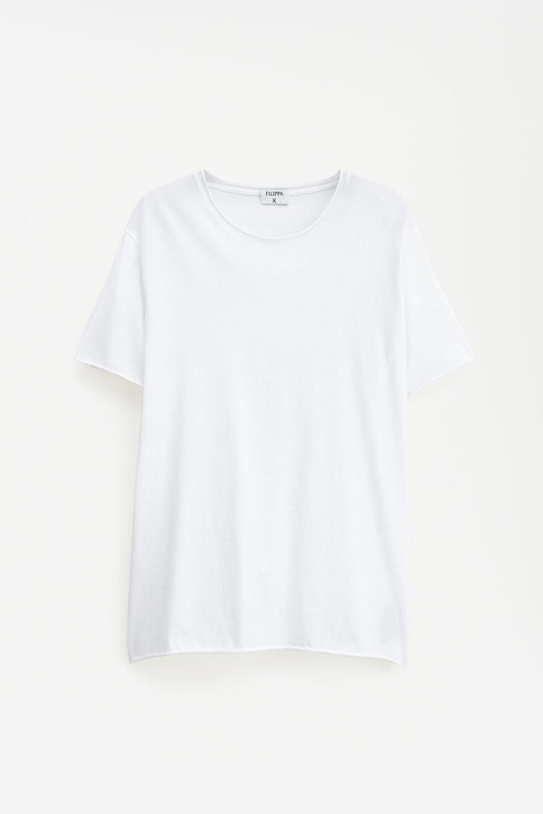 ROLL NECK TEE WHITE