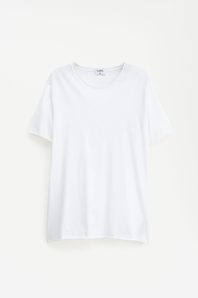 ROLL NECK TEE WHITE