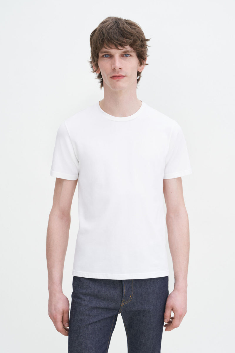 STRETCH COTTON TEE White