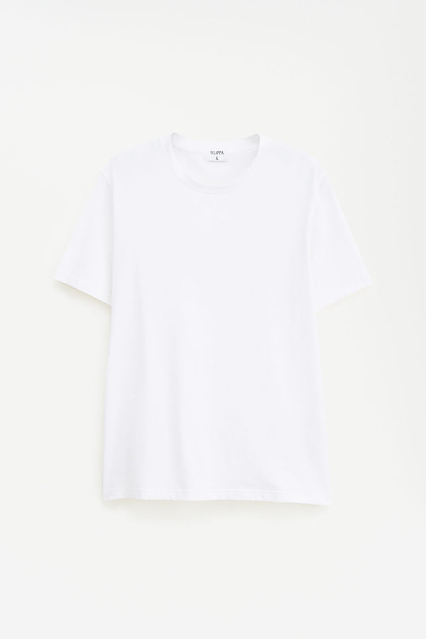 STRETCH COTTON TEE White