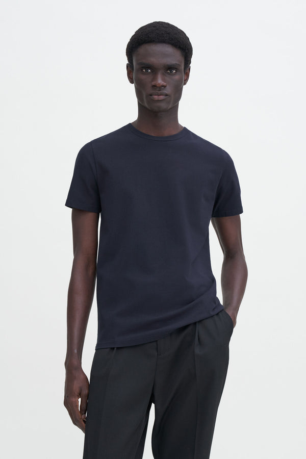 STRETCH COTTON TEE Navy