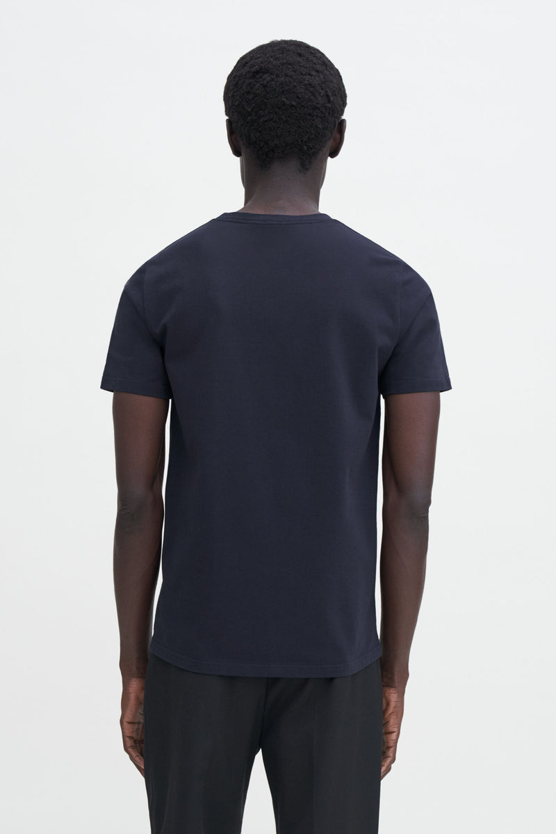 STRETCH COTTON TEE Navy