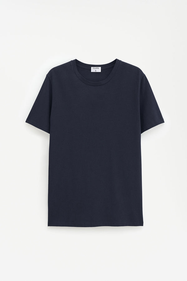 STRETCH COTTON TEE Navy