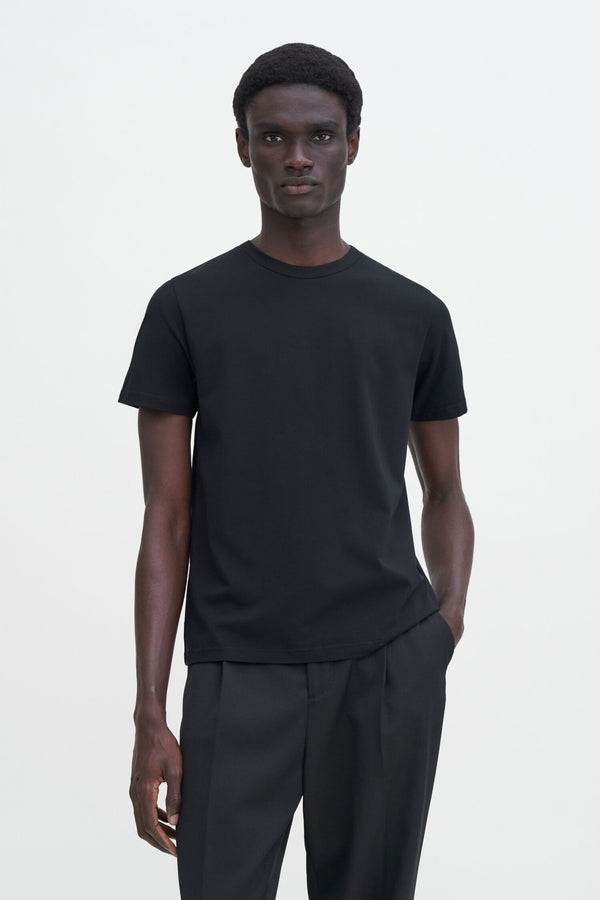 STRETCH COTTON TEE BLACK