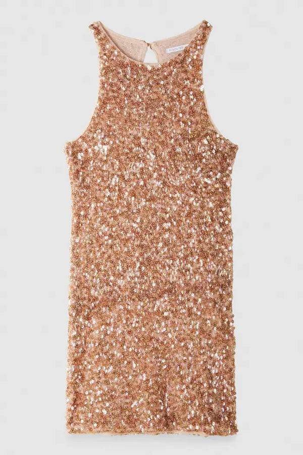 Besticktes Kleid mit Pailletten