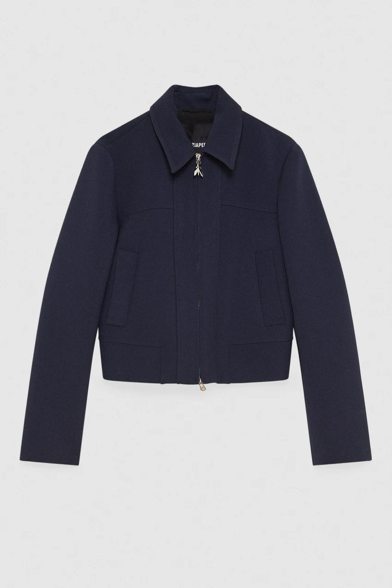 Cropped-Jacke „Essential“ mit Reißverschluss navy